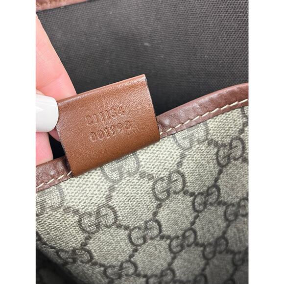Authentic Gucci Web Loop Tote in GG Supreme Canvas and Leather - Picture 10 of 12
